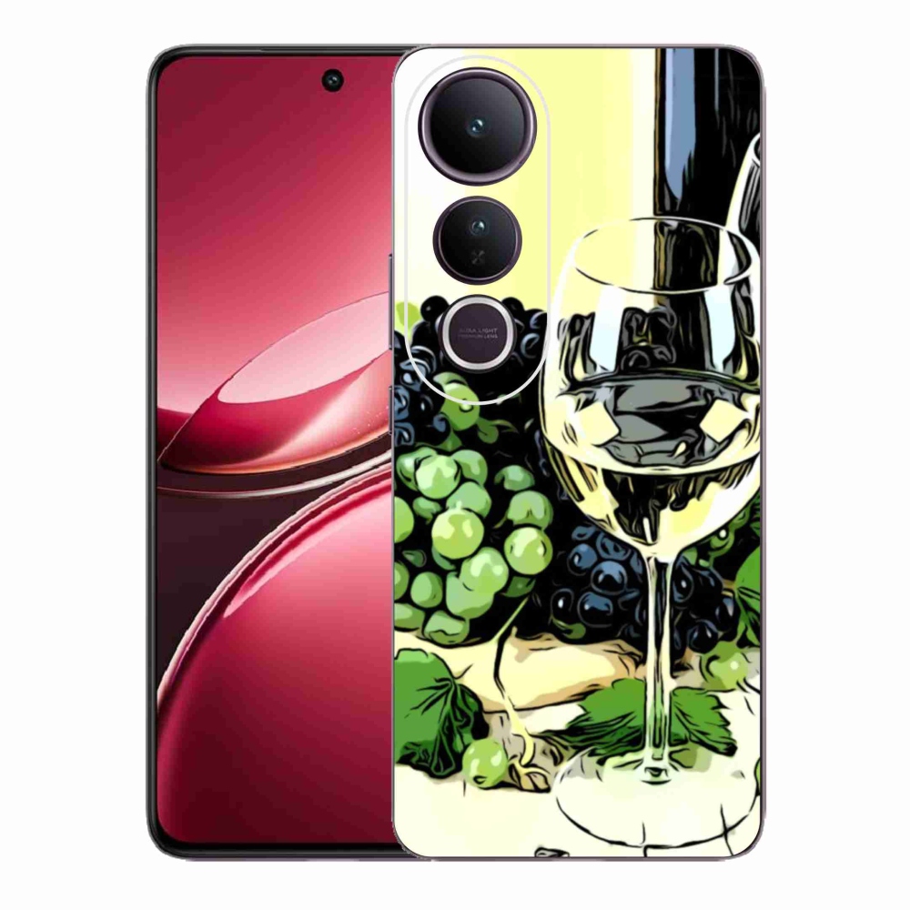 Gelový kryt mmCase na Vivo V50 Lite 4G/5G - sklenka vína