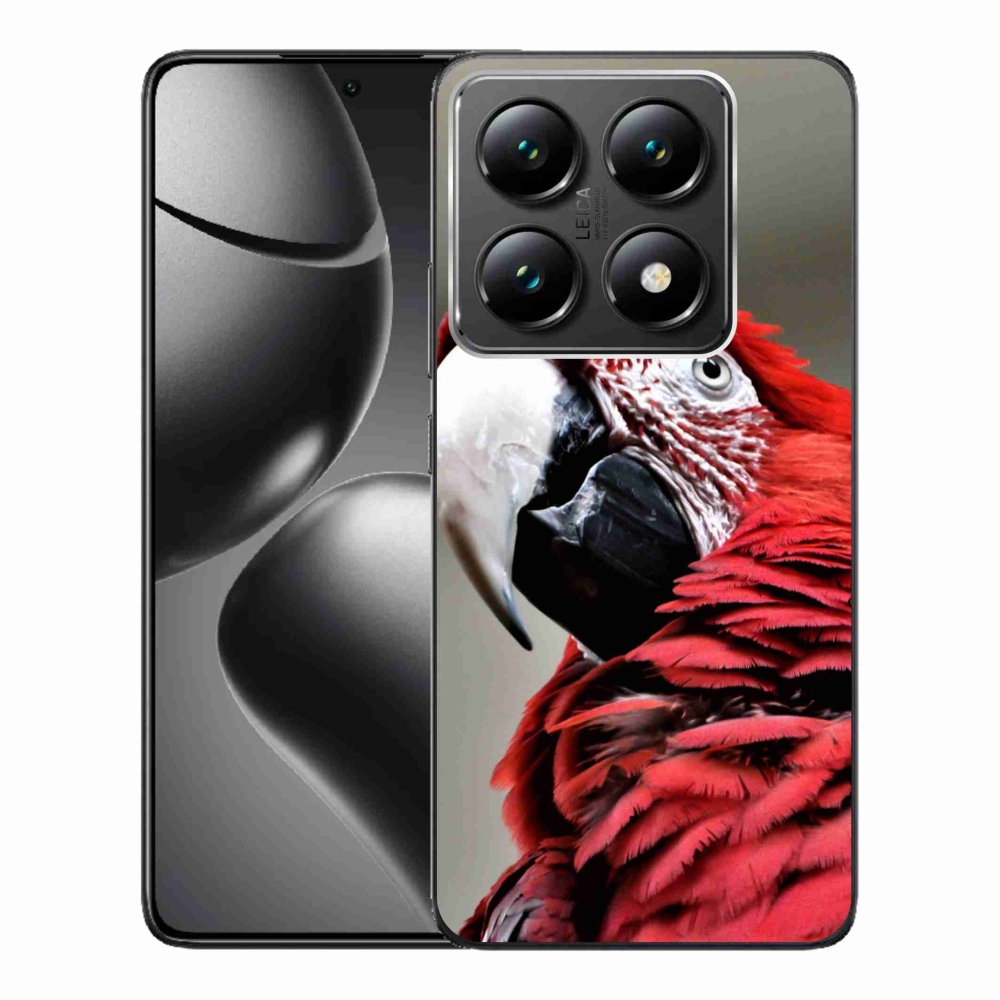 Gelový kryt mmCase na Xiaomi 14T Pro - papoušek ara červený