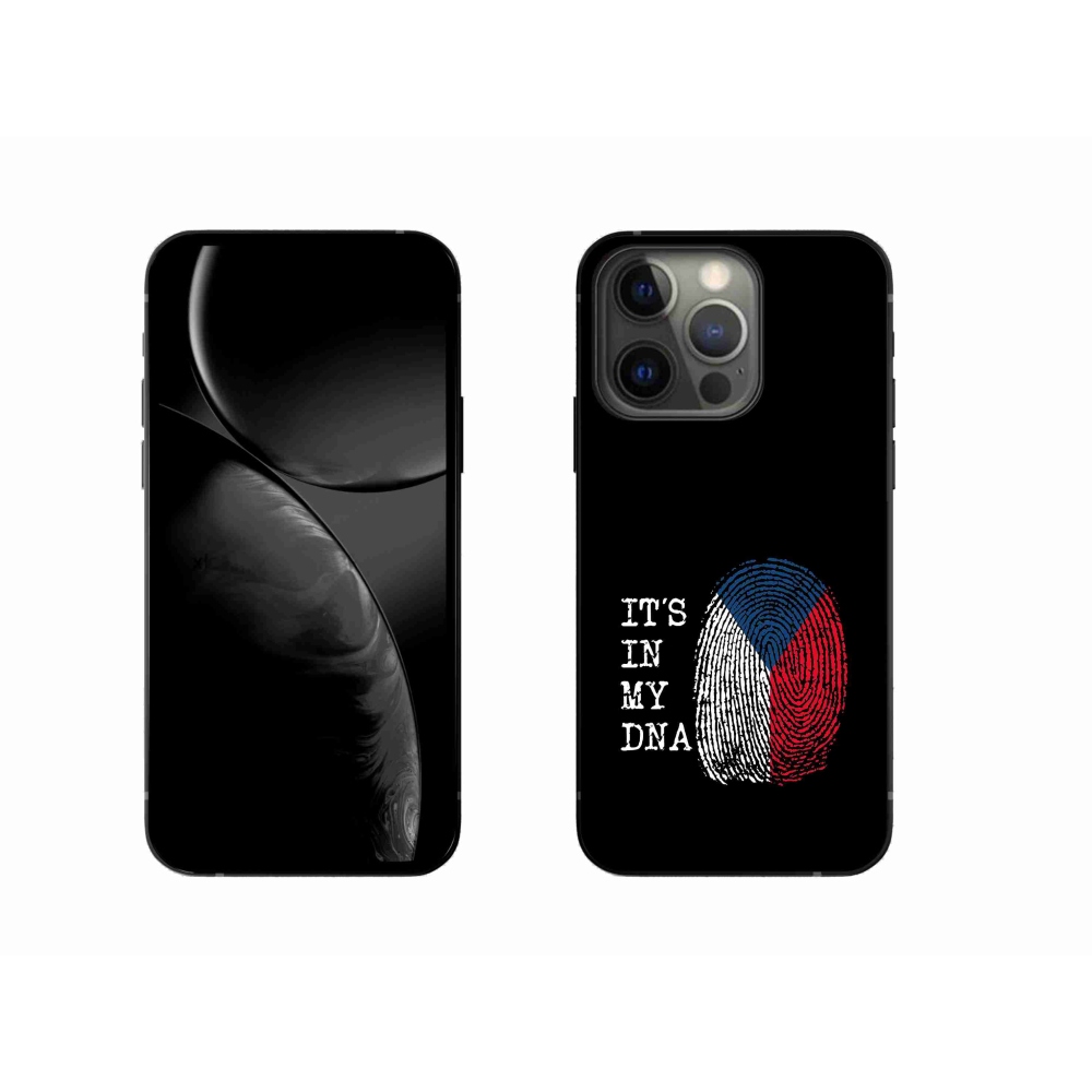 Gelový kryt mmCase na iPhone 13 Pro 6.1 - vlajka otisk prstu černé pozadí