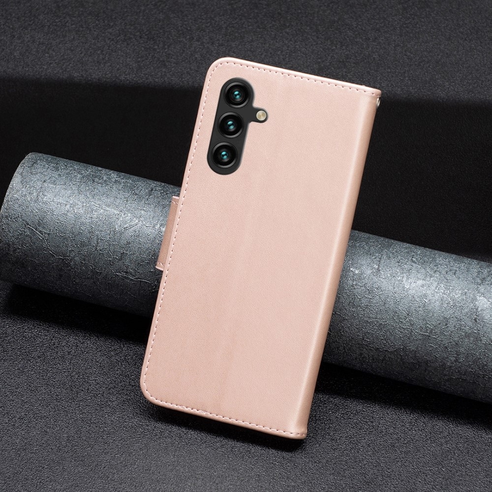 Butterfly knížkové pouzdro na Samsung Galaxy A55 5G - růžovozlaté