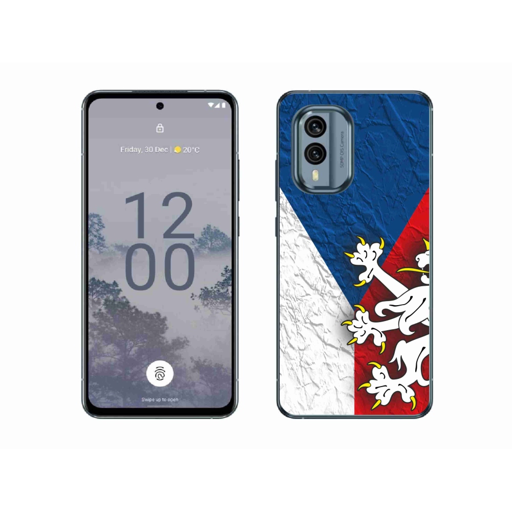 Gelový kryt mmCase na Nokia X30 5G - česká vlajka 1