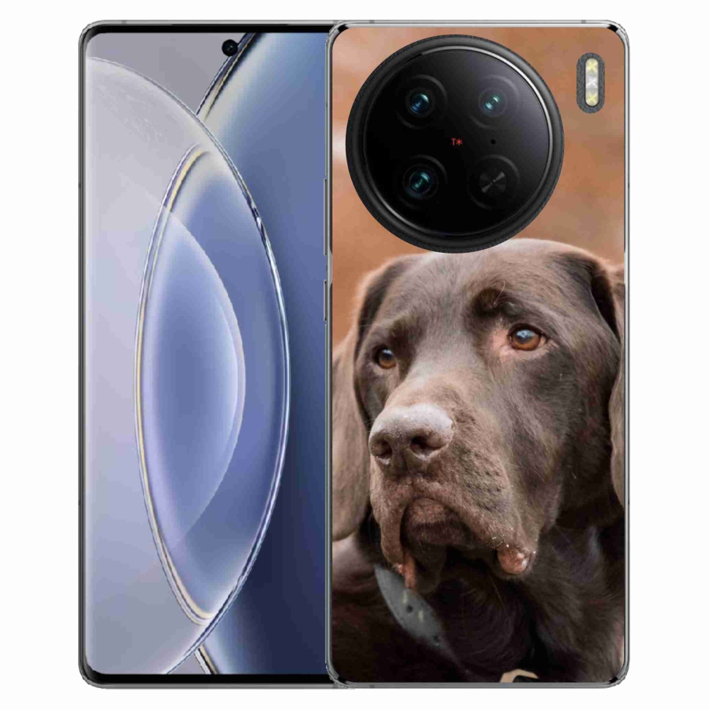 Gelový obal mmCase na Vivo X90 Pro - hnědý labrador