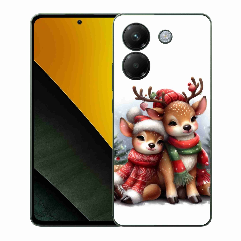 Gelový kryt mmCase na Xiaomi Poco M7 Pro 5G - vánoční sobi