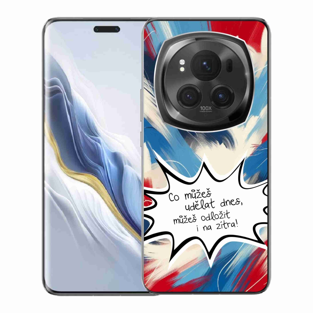 Gelový kryt mmCase na Honor Magic 6 Pro 5G - vtipný text 9 bílé pozadí