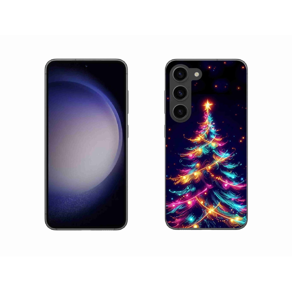 Gelový kryt mmCase na Samsung Galaxy S23 5G - neonový vánoční stromek