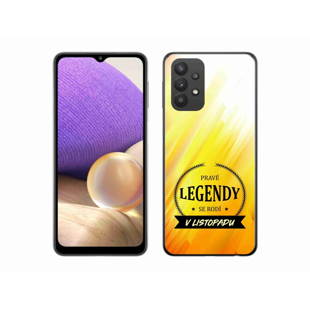 Gelový kryt mmCase na Samsung Galaxy A32 5G - legendy v listopadu žluté pozadí