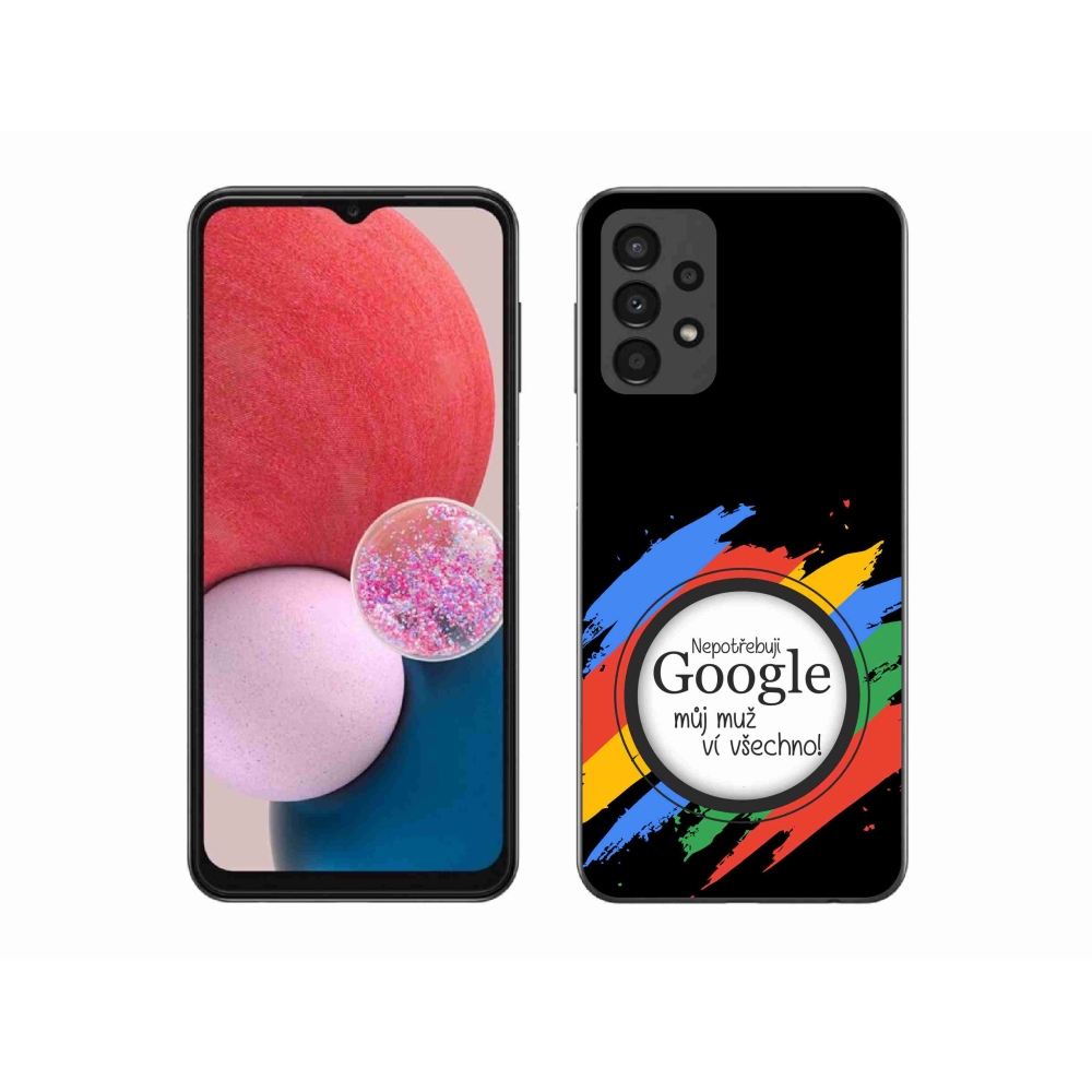 Gelový kryt mmCase na Samsung Galaxy A13 4G - muž ví všechno černé pozadí