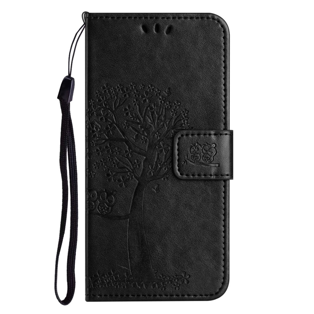 Tree knížkové pouzdro na iPhone 16 - černé