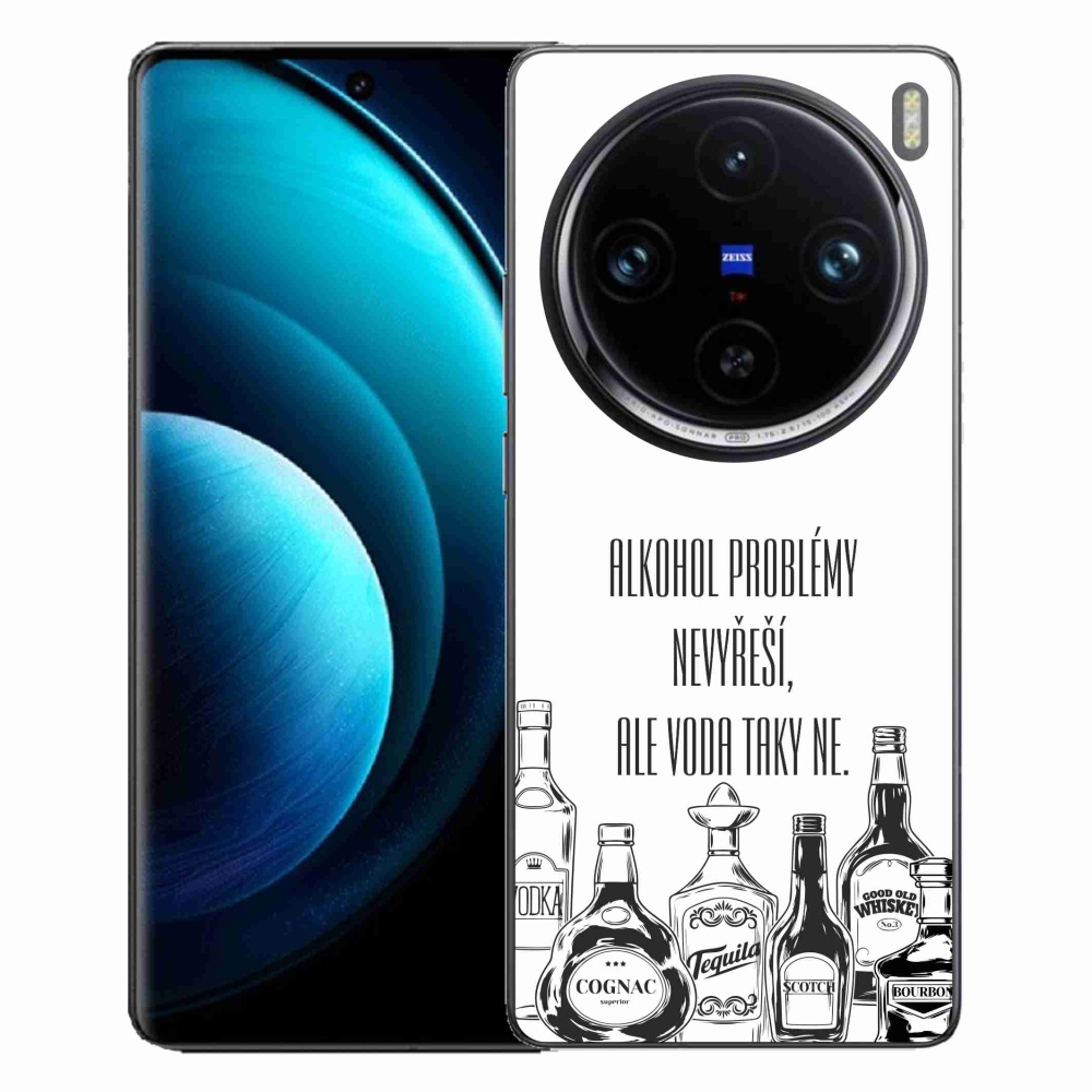 Gelový kryt mmCase na Vivo X100 Pro 5G - vtipný text bílé pozadí