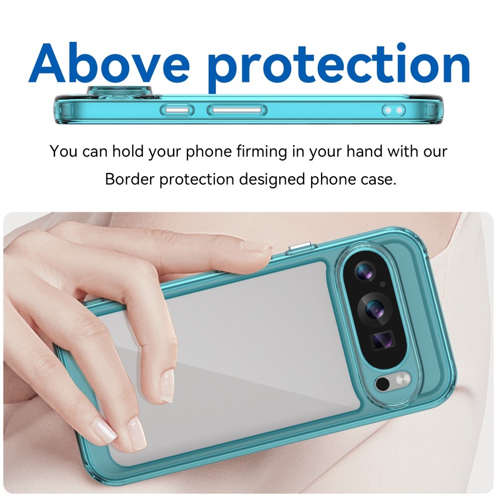 Gelový obal s pevnými zády na Google Pixel 9/9 Pro - světlemodrý