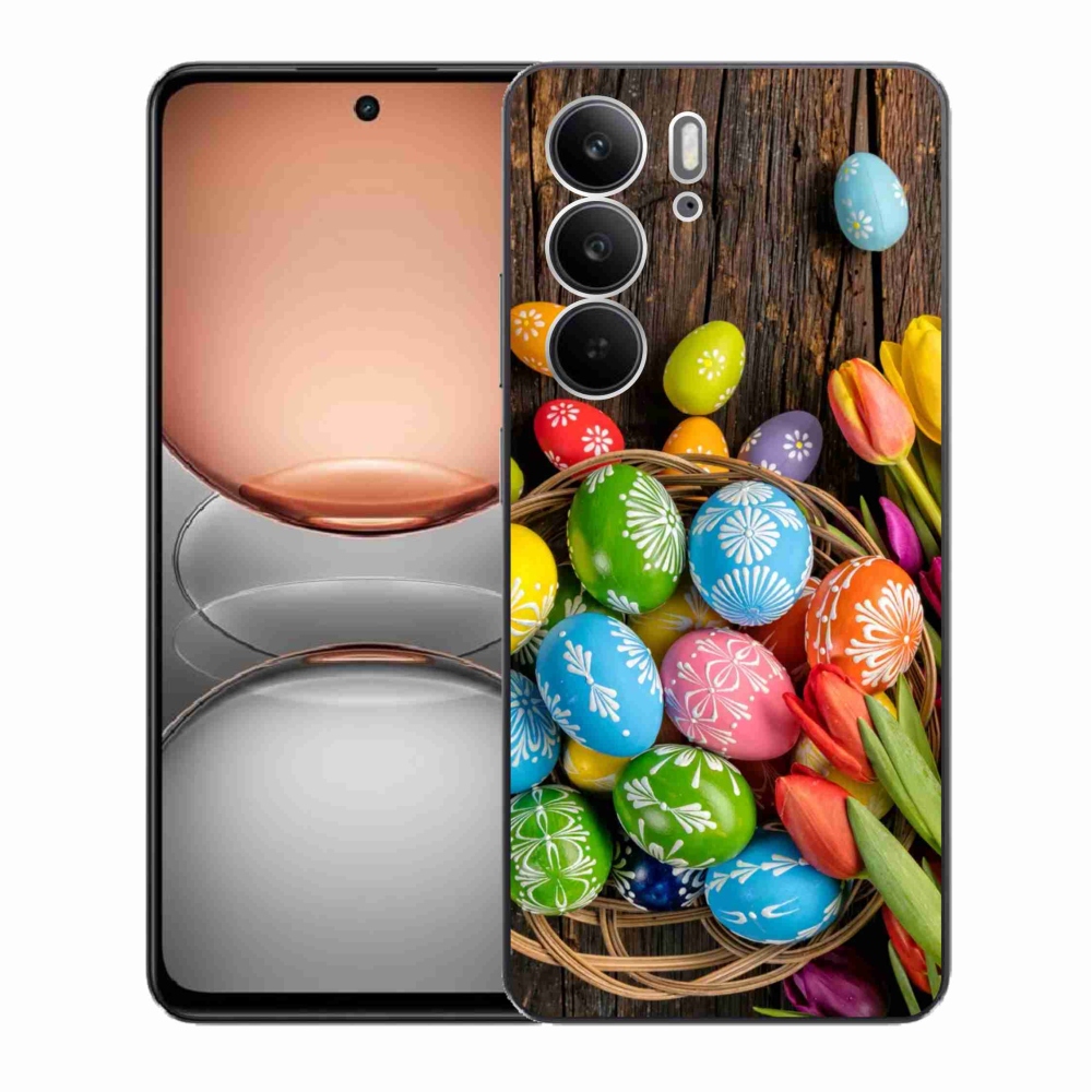 Gelový kryt mmCase na Realme C75 - velikonoční vajíčka