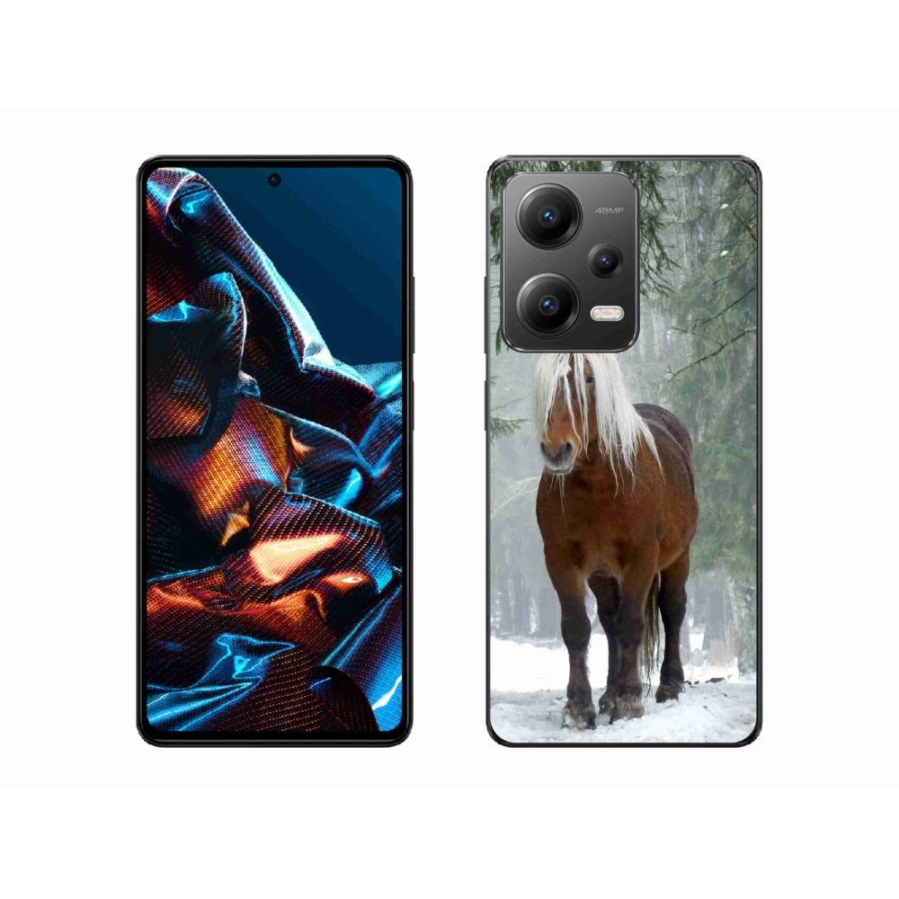 Gelový obal mmCase na mobil Xiaomi Redmi Note 12 Pro 5G - kůň v lese