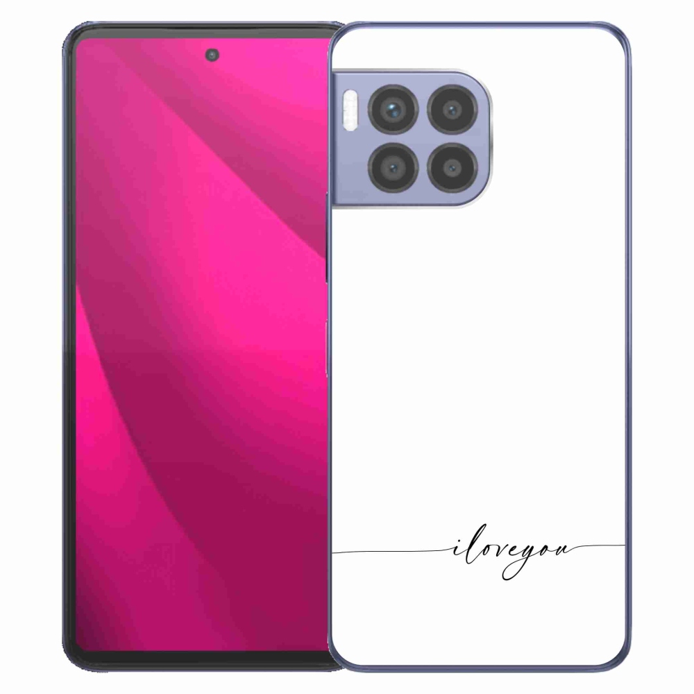 Gelový kryt mmCase na T-Mobile T Phone 2 Pro - I love you bílé pozadí