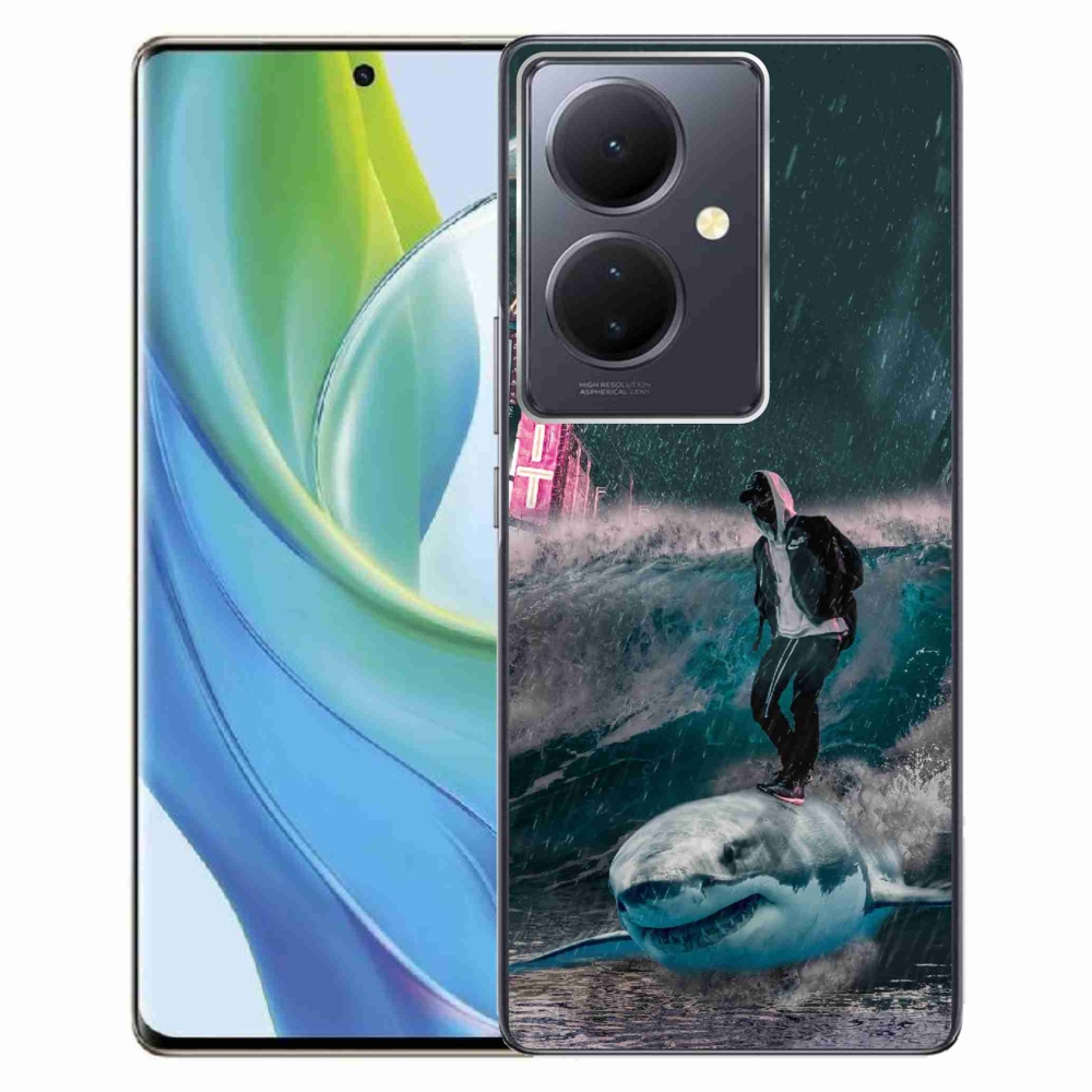 Gelový kryt mmCase na Vivo V29 Lite 5G - žralok