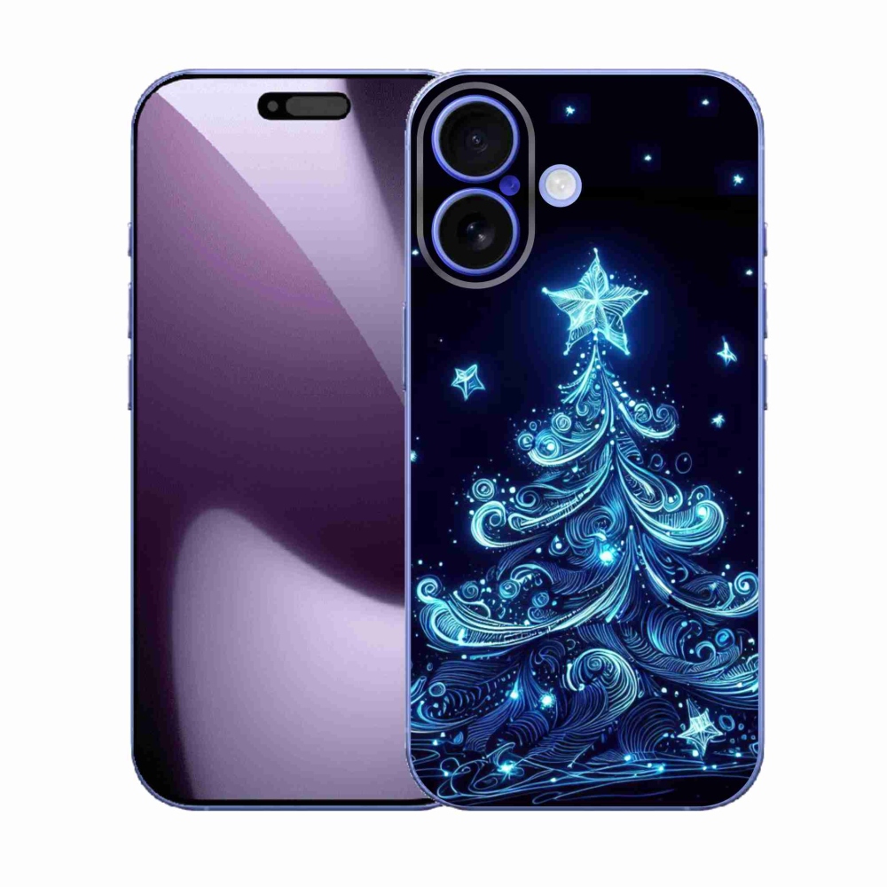 Gelový kryt mmCase na iPhone 17 - neonový vánoční stromek 4