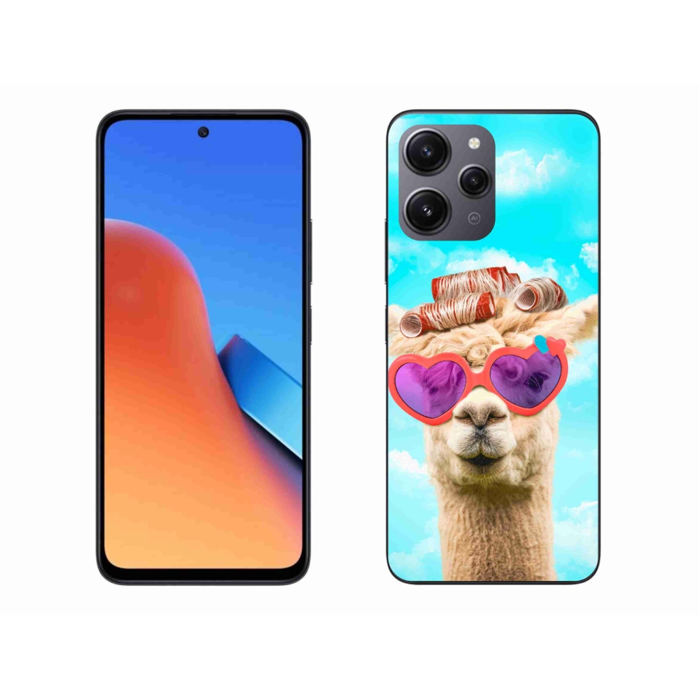 Gelový kryt mmCase na Xiaomi Redmi 12 - lama s brýlemi