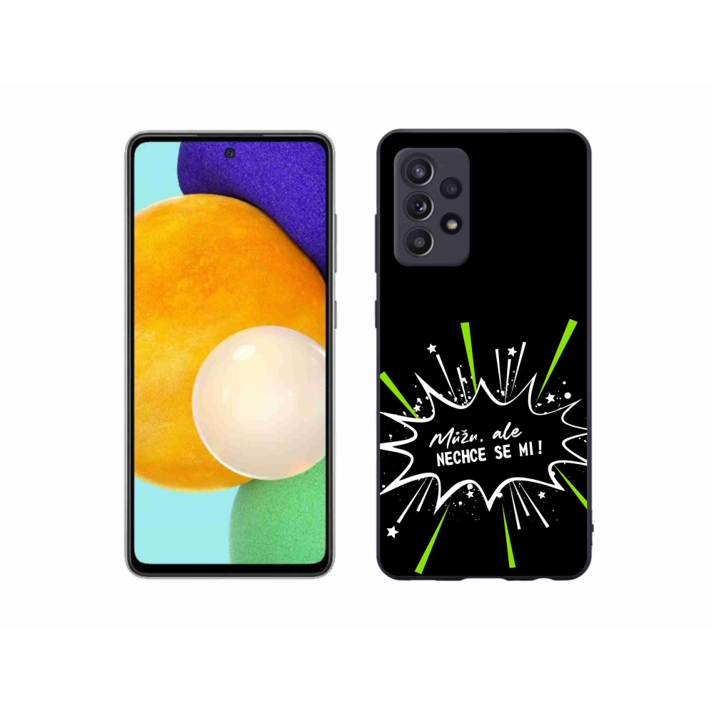 Gelový kryt mmCase na Samsung Galaxy A52/A52 5G - vtipný text 11 černé pozadí