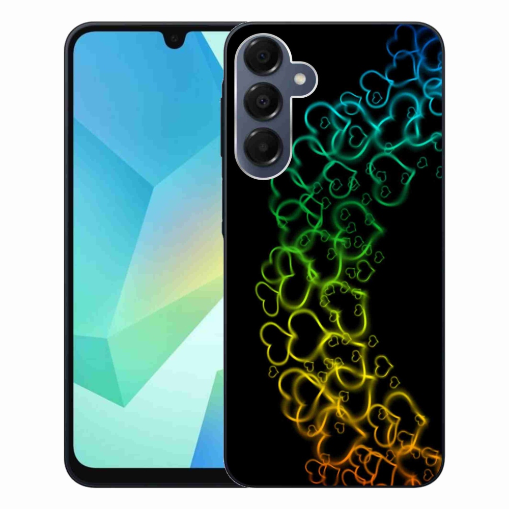 Gelový kryt mmCase na Samsung Galaxy A16 4G/5G - barevná srdíčka