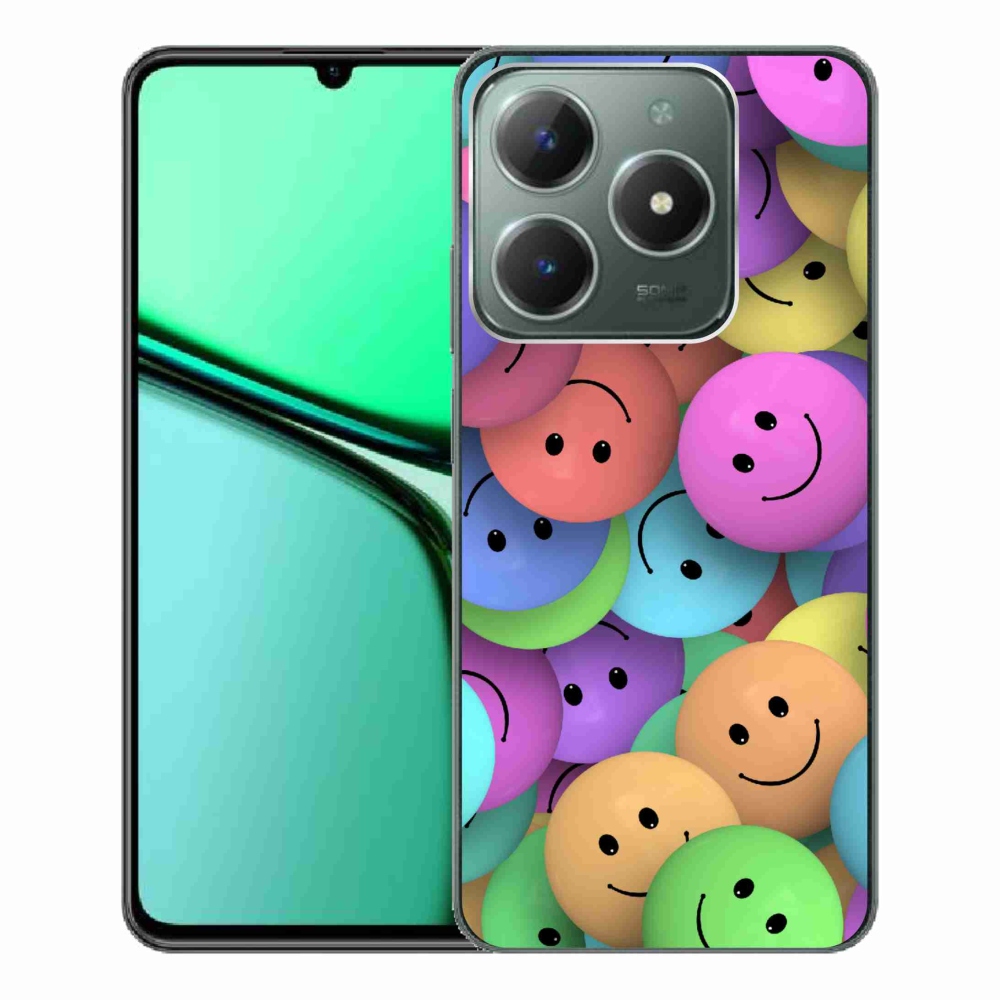 Gelový kryt mmCase na Realme C61 - barevní smajlíci