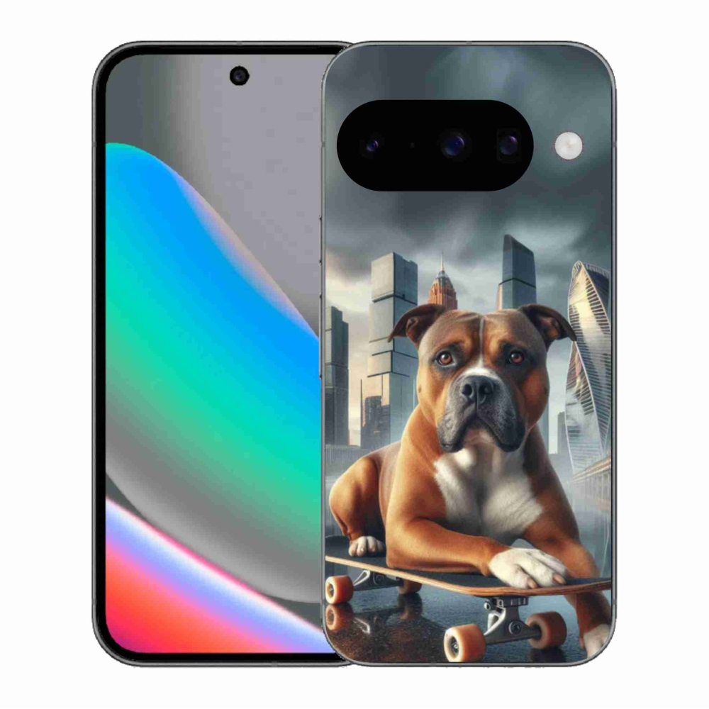 Gelový kryt mmCase na Google Pixel 10 - pes na skateboardu