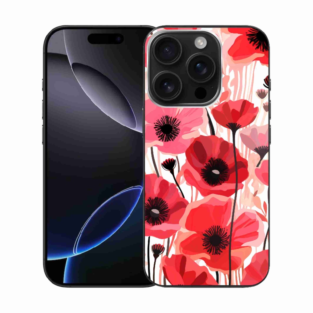 Gelový kryt mmCase na iPhone 16 Pro - vlčí mák 1