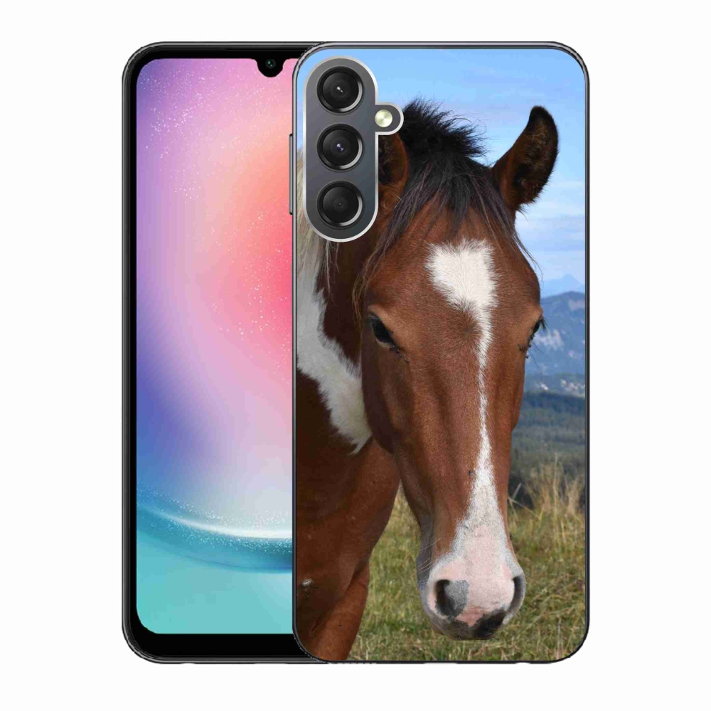 Gelový obal mmCase na Samsung Galaxy A24 - hnědý kůň