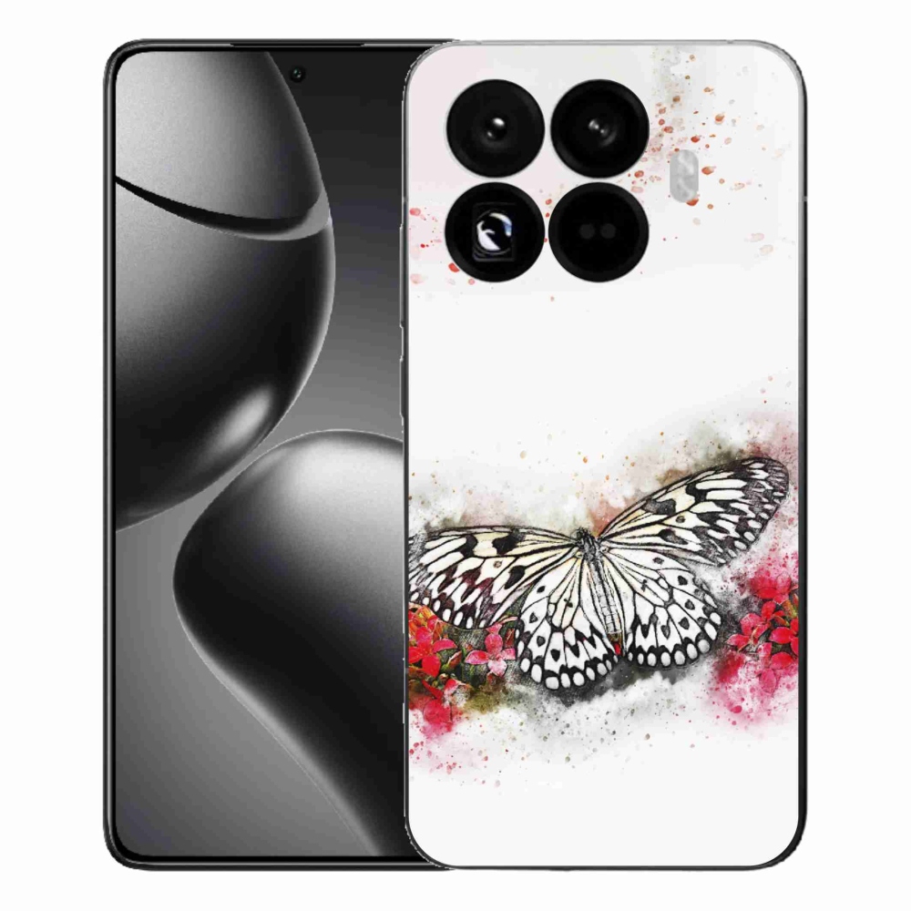 Gelový kryt mmCase na Xiaomi 15T Pro - černobílý motýl