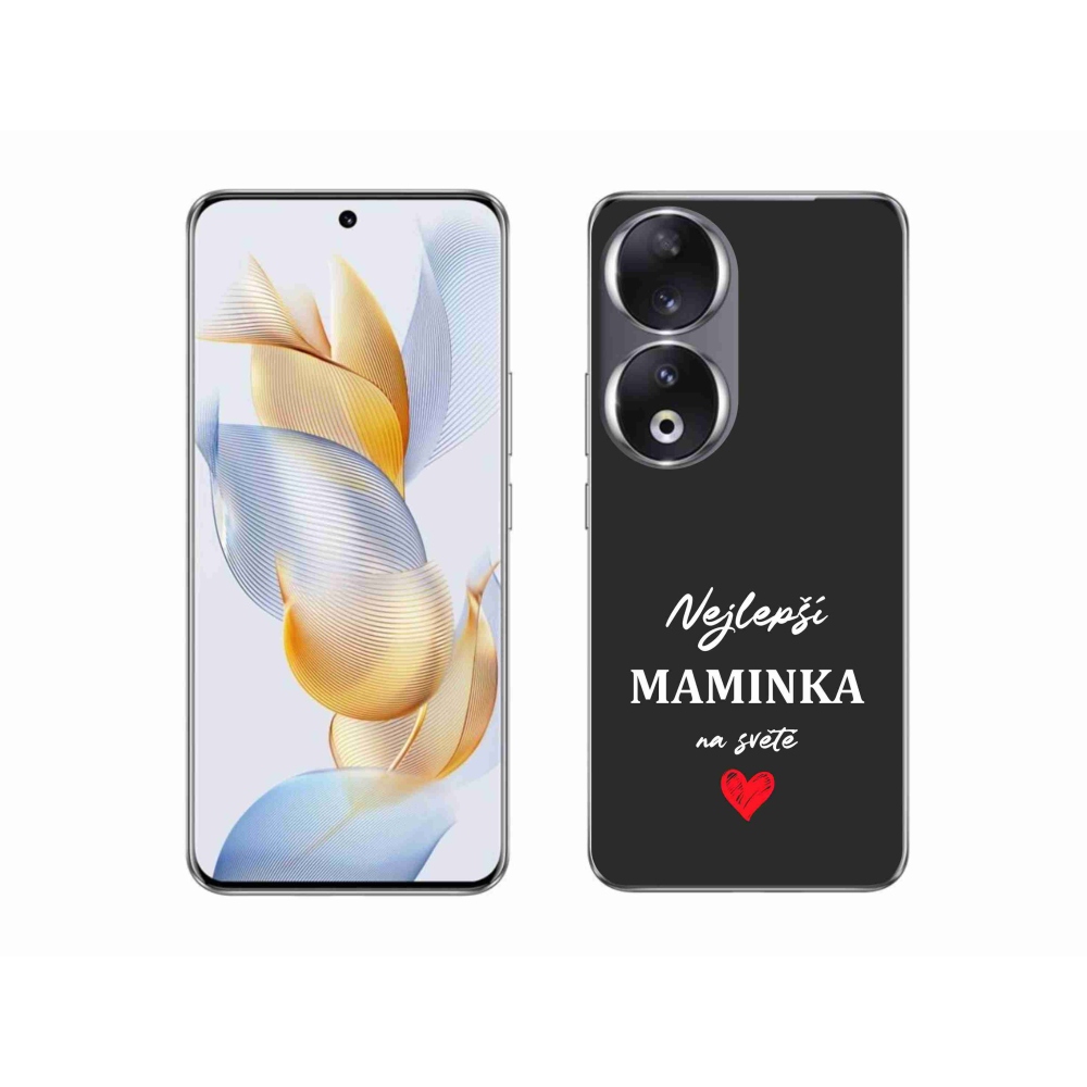 Gelový kryt mmCase na Honor 90 - nejlepší maminka 1 černé pozadí