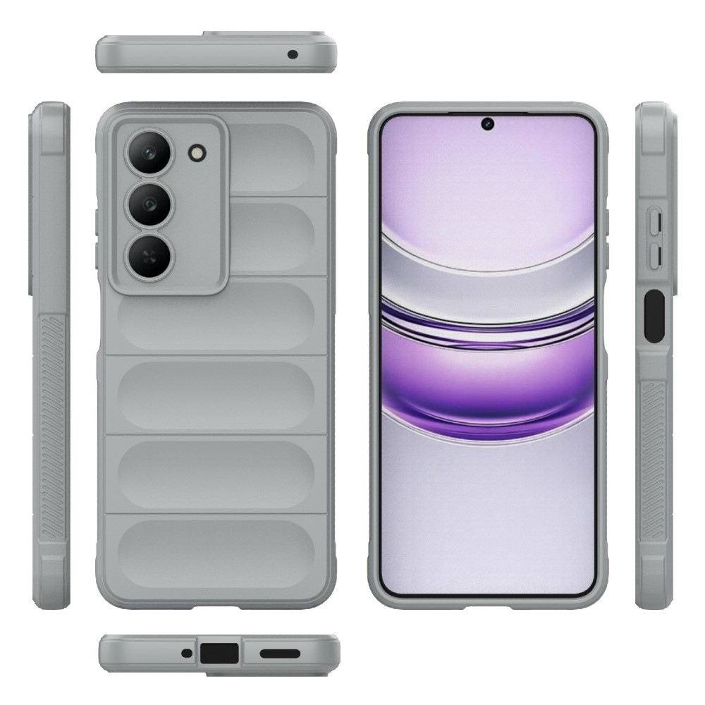 Rugg odolný gelový obal na Realme 14x 5G - světlešedý