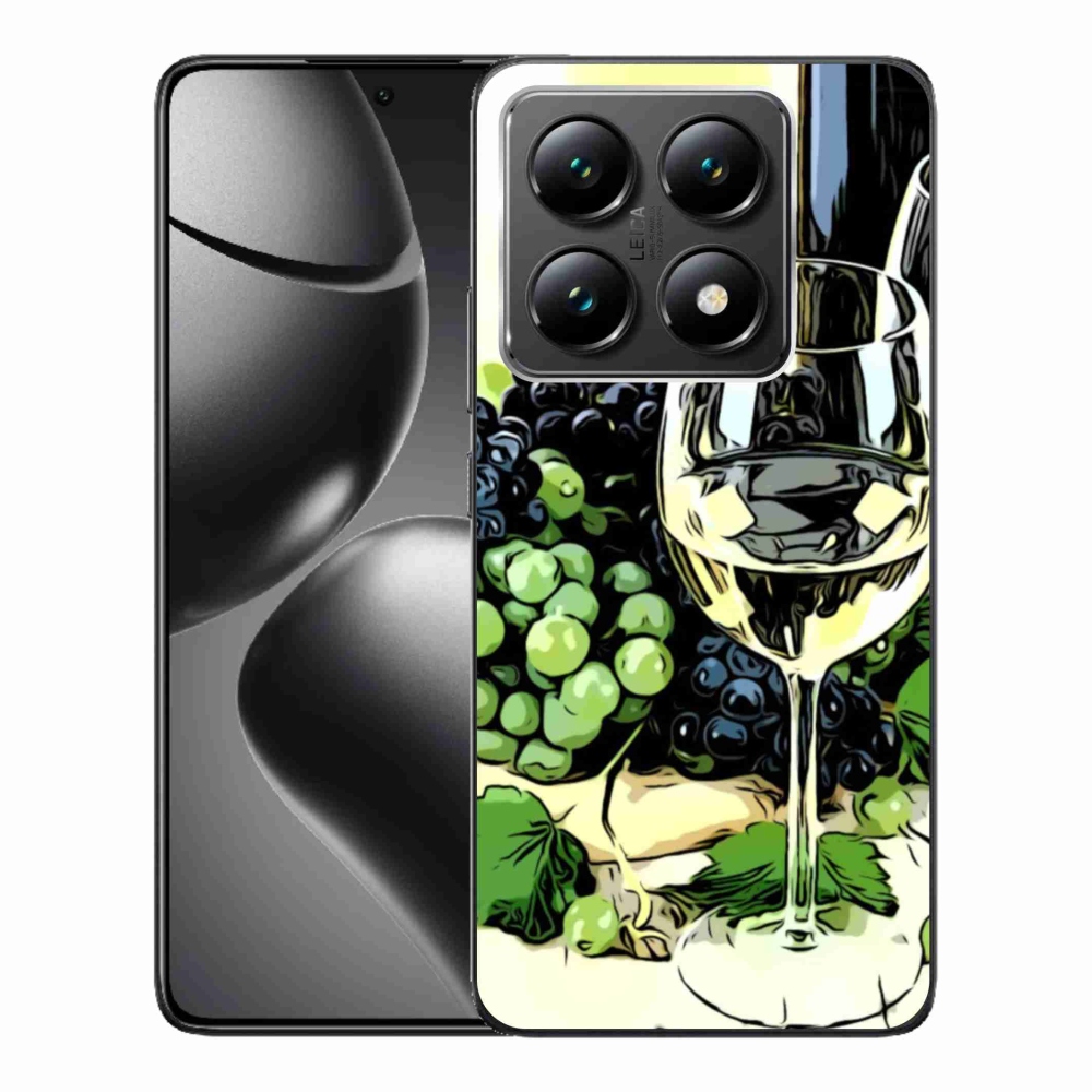 Gelový kryt mmCase na Xiaomi 14T - sklenka vína