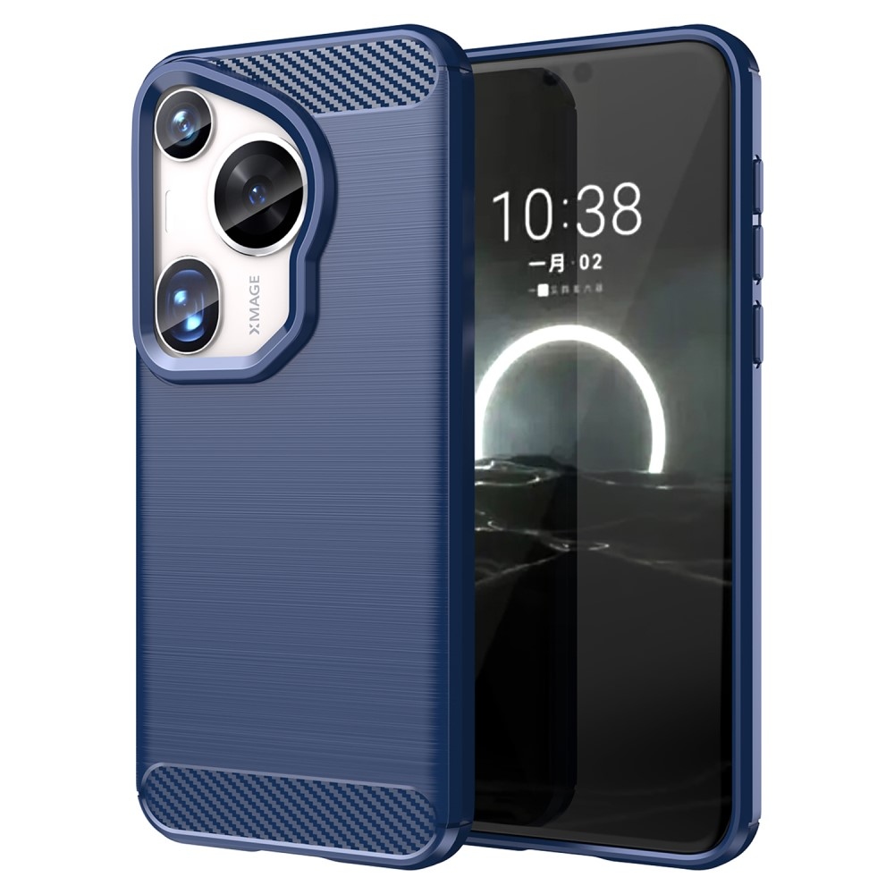 Carbon odolný gelový obal na Huawei Pura 70 Ultra - modrý