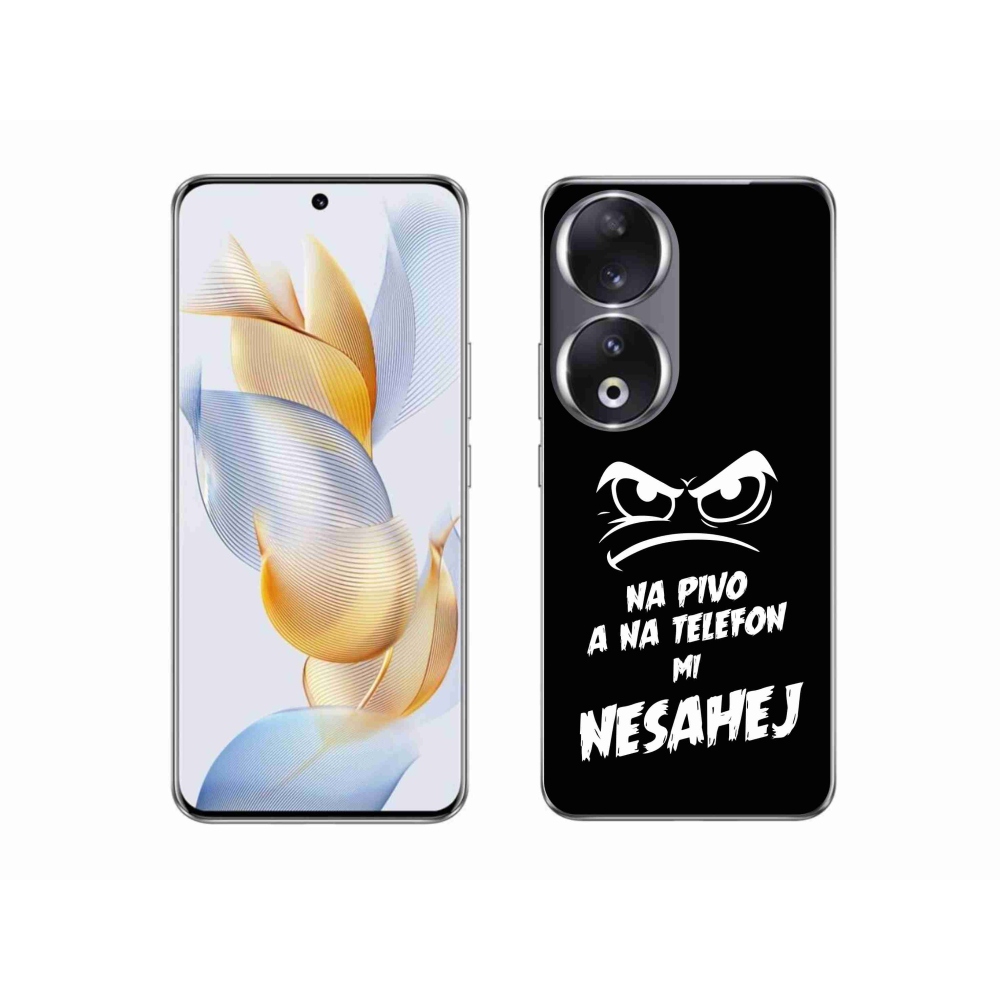 Gelový kryt mmCase na Honor 90 - pivní motiv 2 černé pozadí