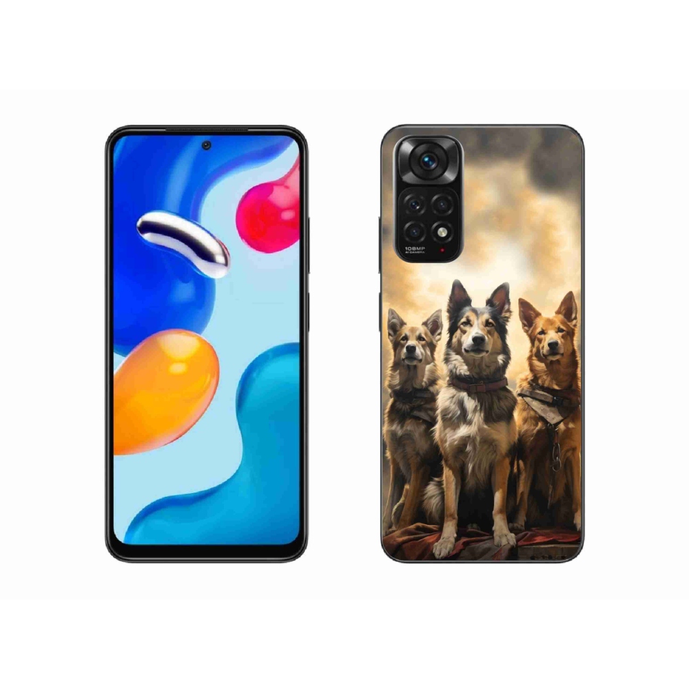 Gelový kryt mmCase na Xiaomi Redmi Note 11S 4G - tři psi
