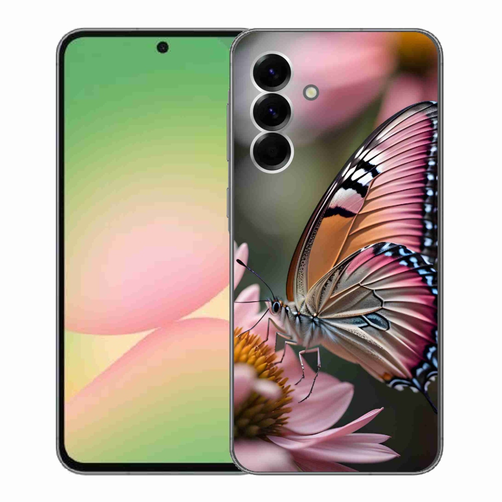 Gelový kryt mmCase na Samsung Galaxy A56 5G - barevný motýl