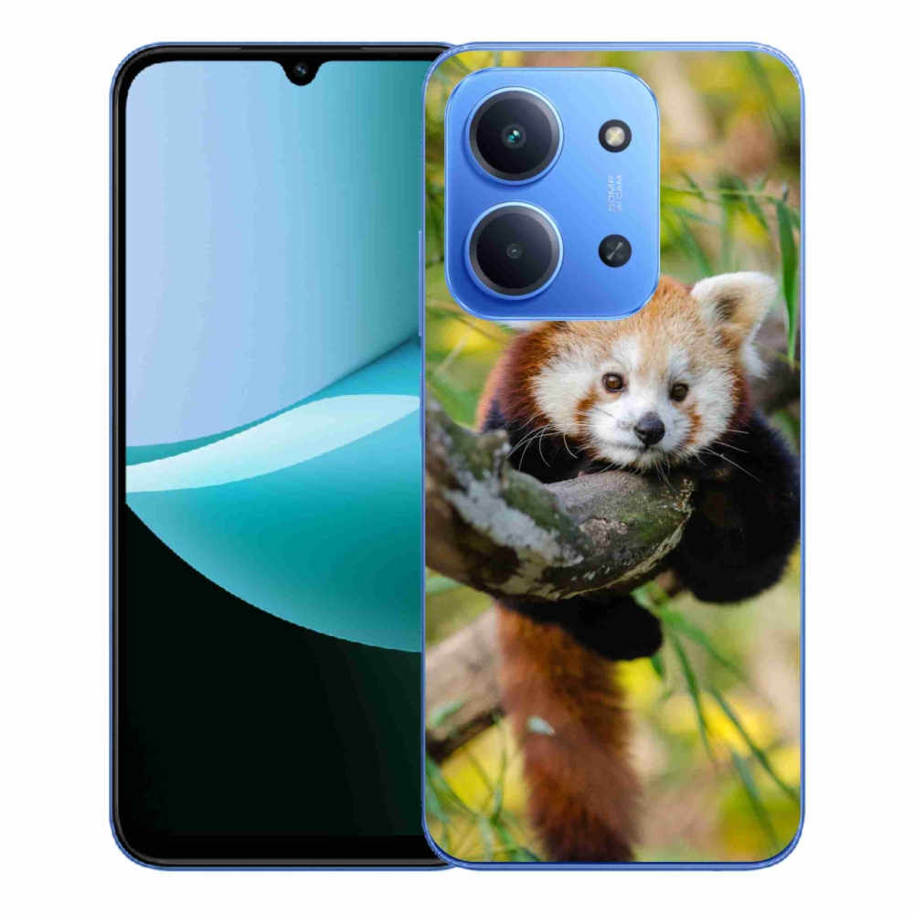 Gelový kryt mmCase na Xiaomi Redmi 15C 4G/5G (173mm) - panda červená