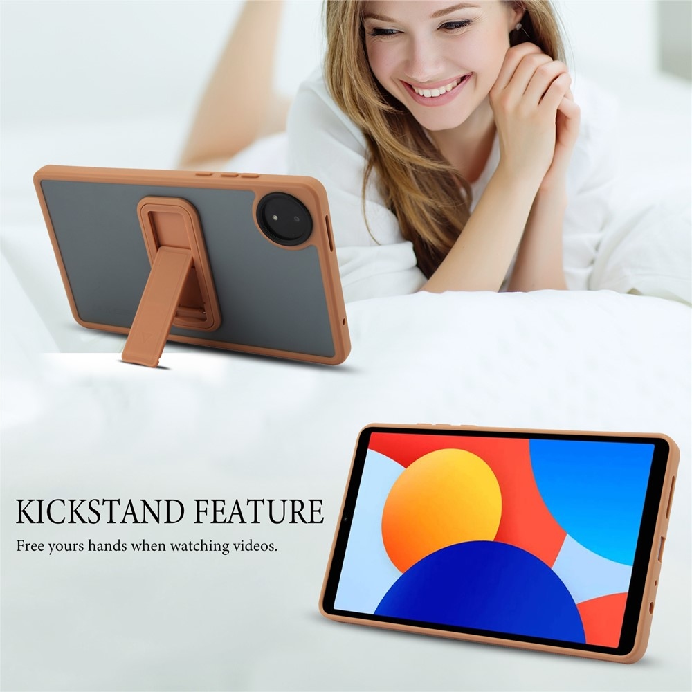 Skiny gelový obal s pevnými zády a výklopným stojánkem na Xiaomi Redmi Pad SE 8.7 - zlatý