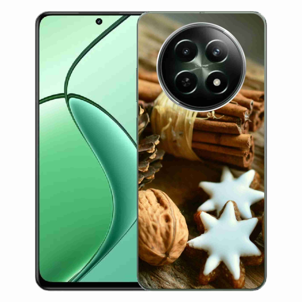 Gelový kryt mmCase na Realme 12 5G/12x 5G - skořice a perníčky