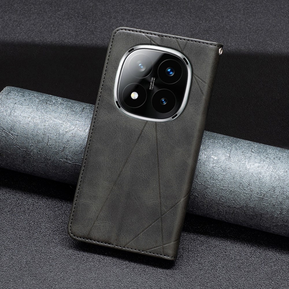 Triangle knížkové pouzdro na Xiaomi Redmi Note 14 Pro - černé
