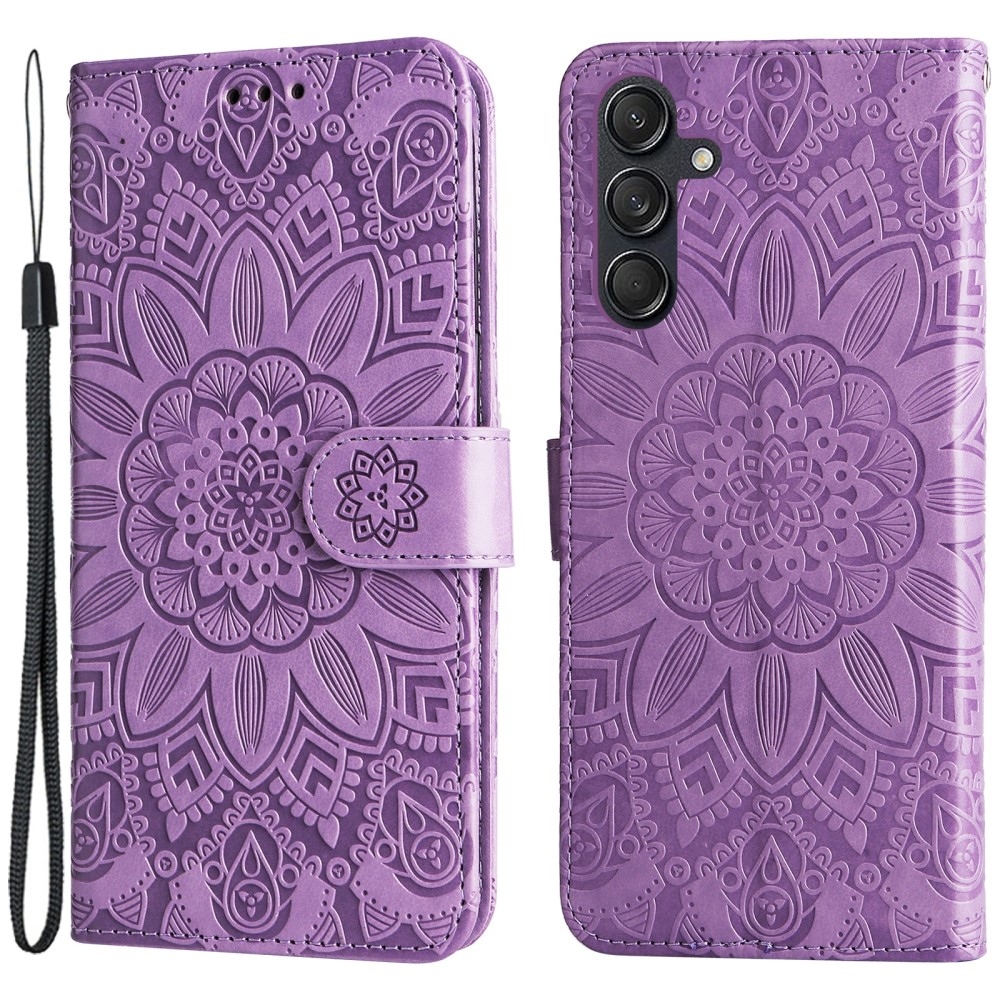 Sunflower knížkové pouzdro na Samsung Galaxy M55 5G - fialové