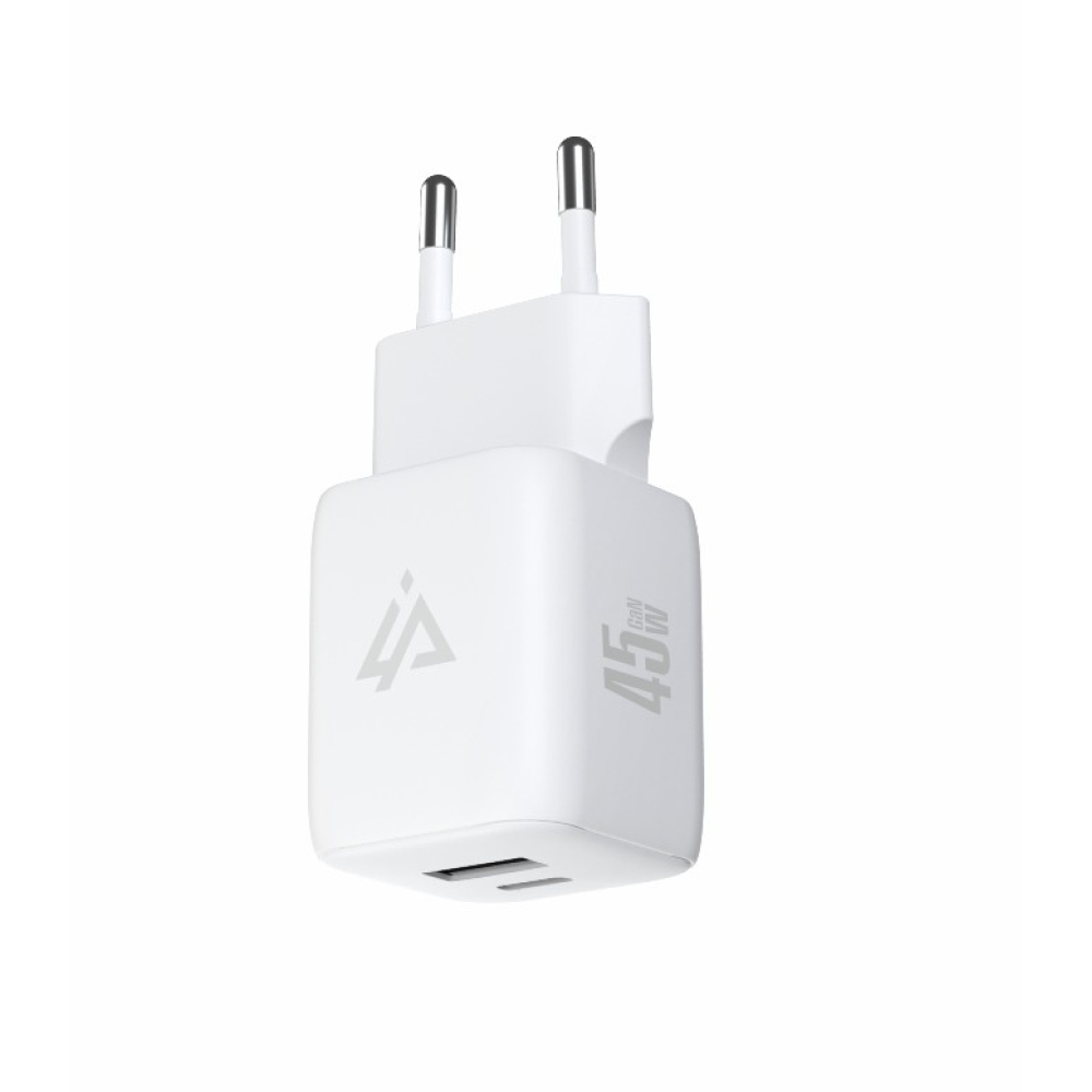 iPEAX GaN Síťová nabíječka 45 W, 1x USB-C a 1x USB-A - bílá