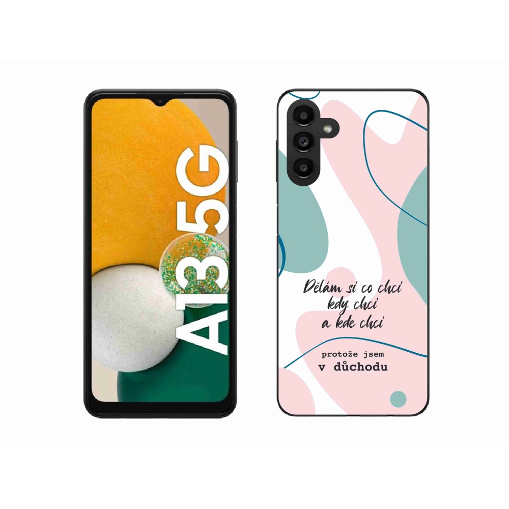 Gelový kryt mmCase na Samsung Galaxy A13 5G - vtipný text 10 bílé pozadí