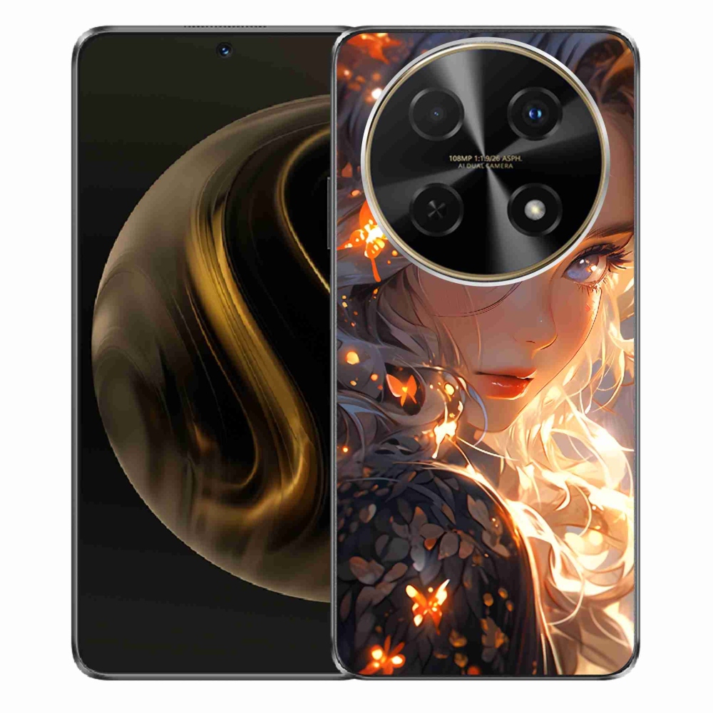 Gelový kryt mmCase na Huawei Nova 12i - dívka a motýli