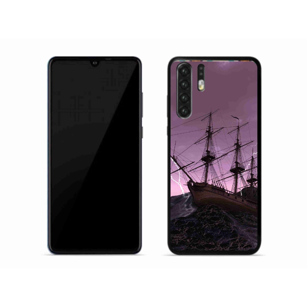 Gelový kryt mmCase na mobil Huawei P30 Pro - loď v bouři