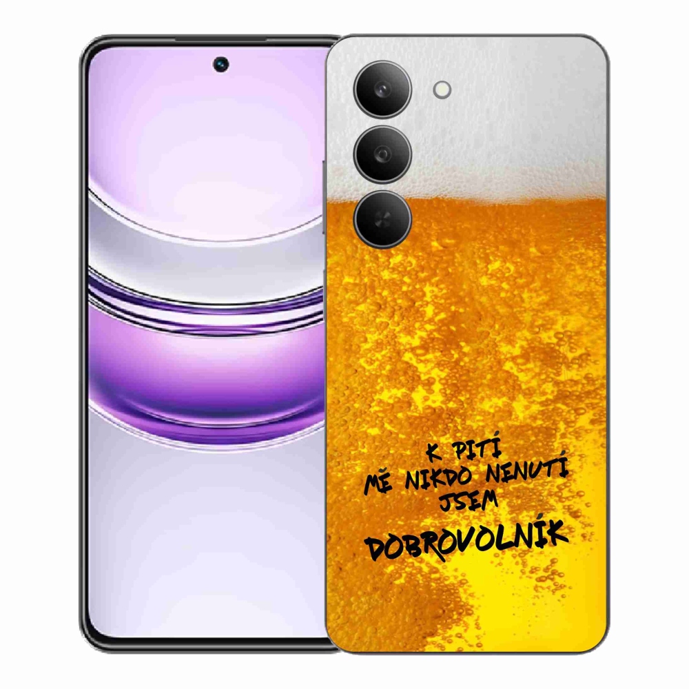 Gelový kryt mmCase na Realme 14x 5G - pivní motiv 4