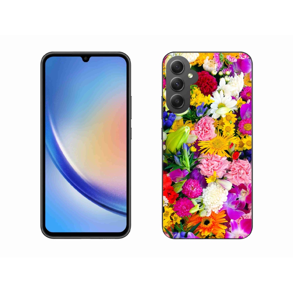 Gelový kryt mmCase na Samsung Galaxy A34 5G - květiny 12