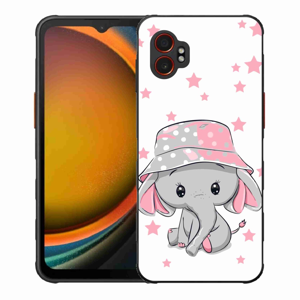 Gelový kryt mmCase na Samsung Galaxy Xcover 7 Pro - růžový slon