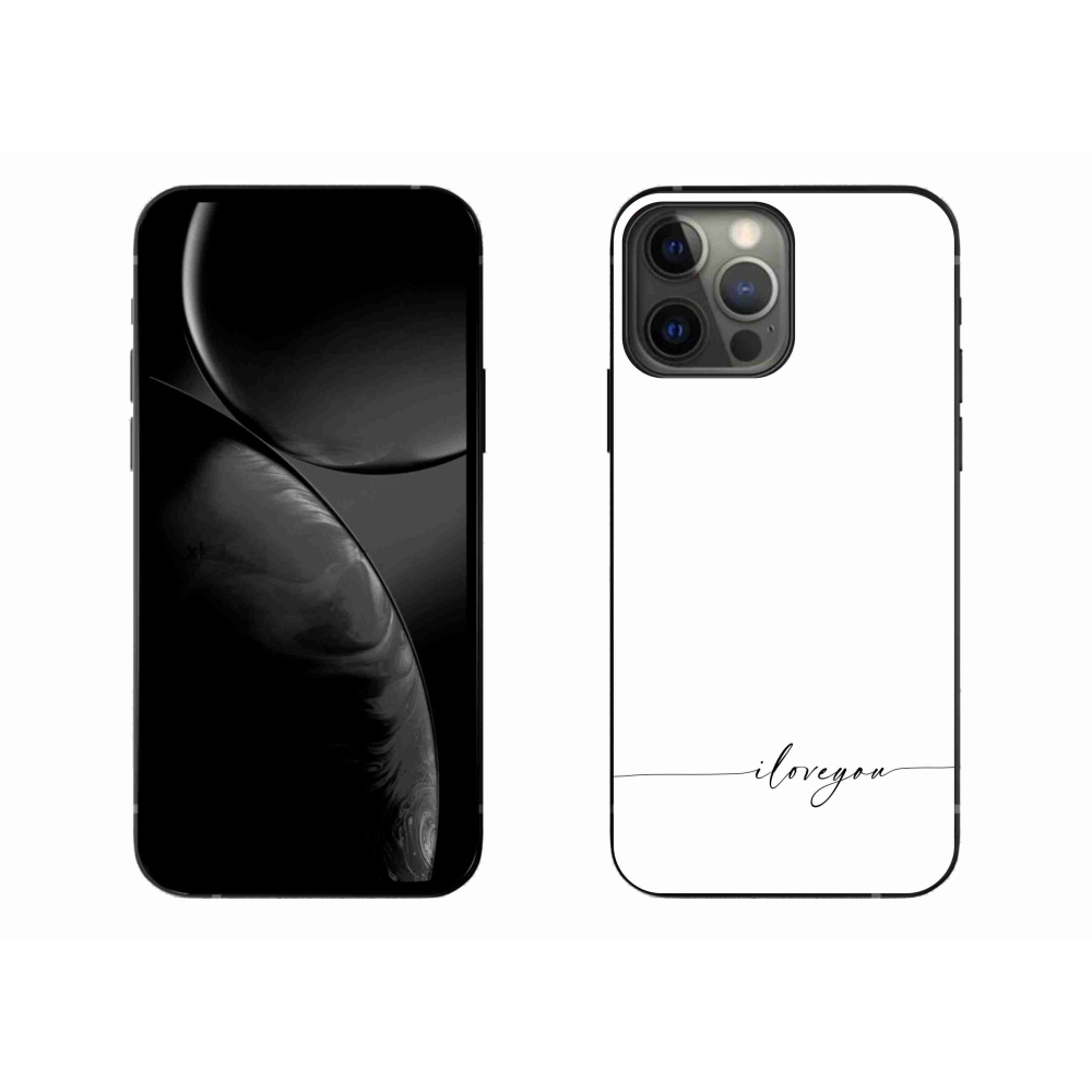 Gelový kryt mmCase na iPhone 13 Pro Max 6.7 - I love you bílé pozadí