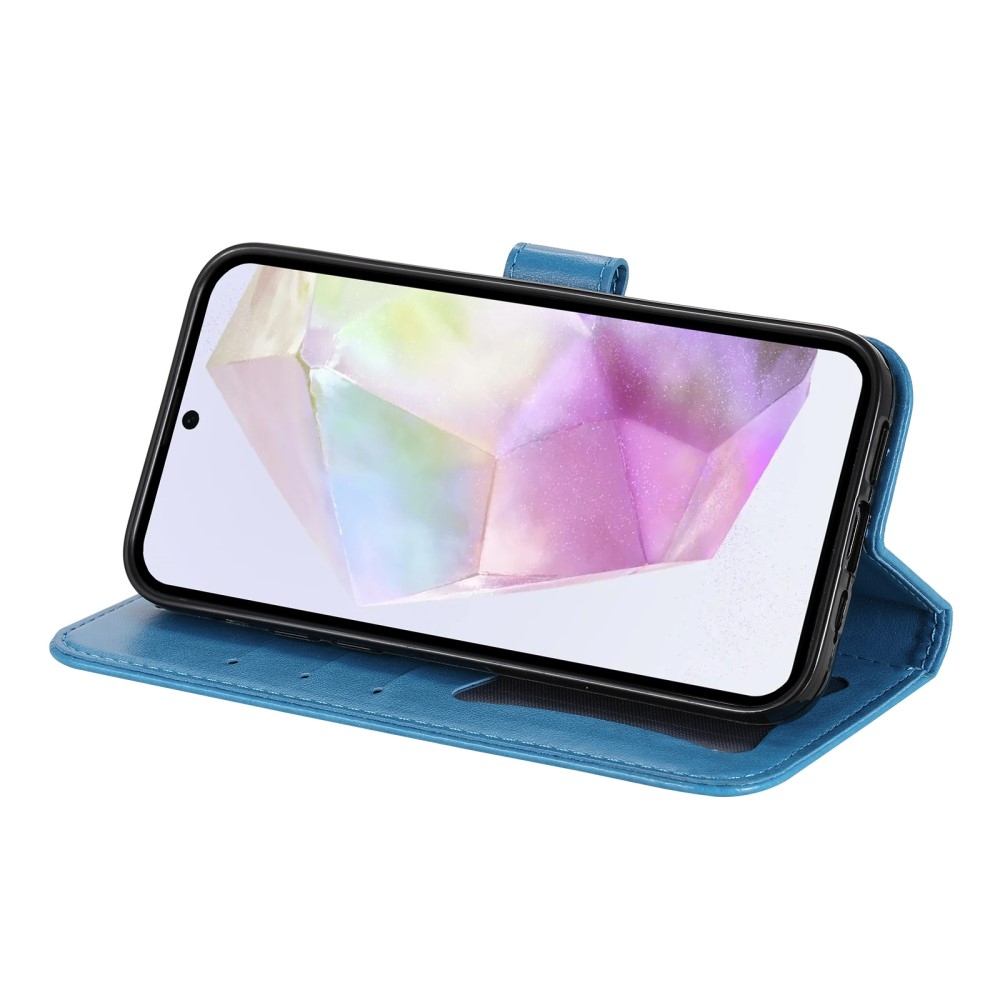 Mandala knížkové pouzdro na Samsung Galaxy A36 5G - modré