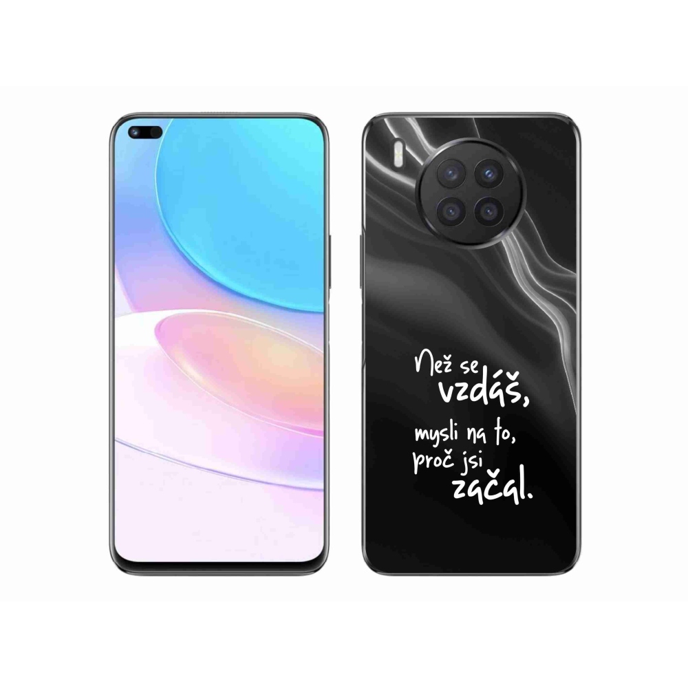 Gelový kryt mmCase na Huawei Nova 8i - citát 2 černé pozadí