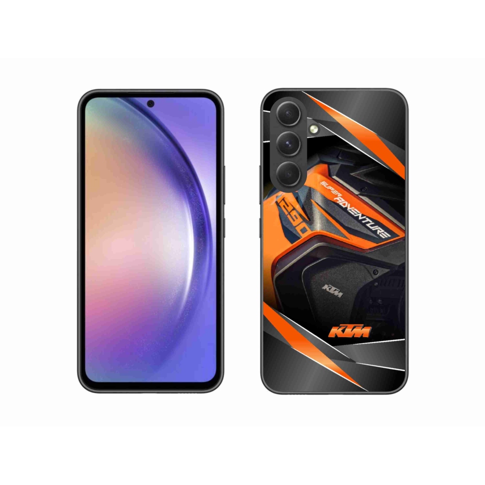 Gelový kryt mmCase na Samsung Galaxy A54 5G - motorka ktm